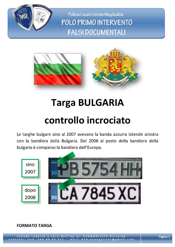 revisione auto Bulgaria